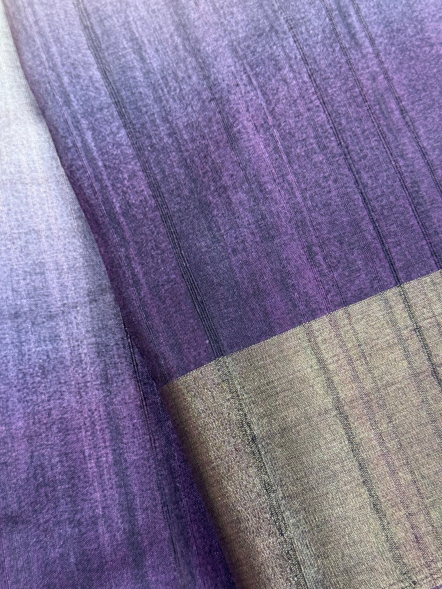 Luxurious Lavender with Chikoo Semi Tussar Saree Geetha Creation