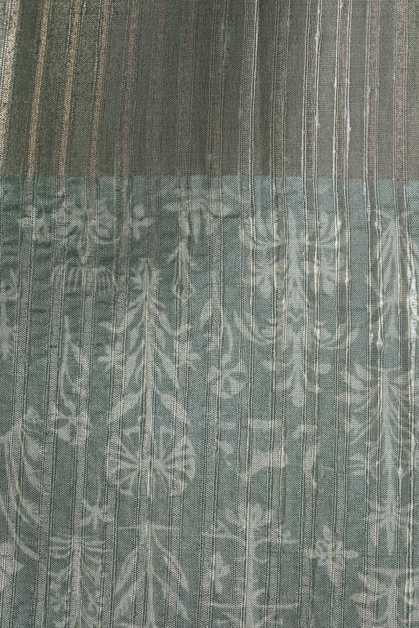 Hazy Green Nature Chapa Handloom Tussar Saree C1 Geetha Creation