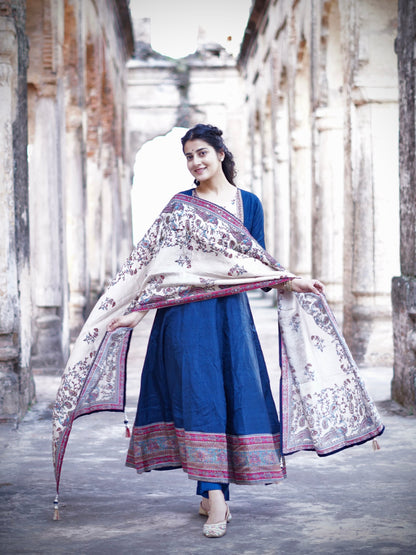 Heritage Blue Ready to Wear Anarkali Dress
