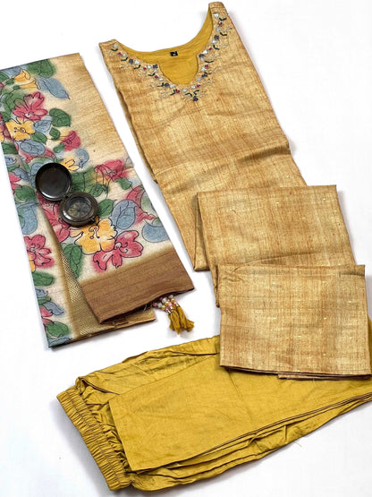 Haldi Mehendi Special Yellow with Floral Ready to Wear Salwar Set