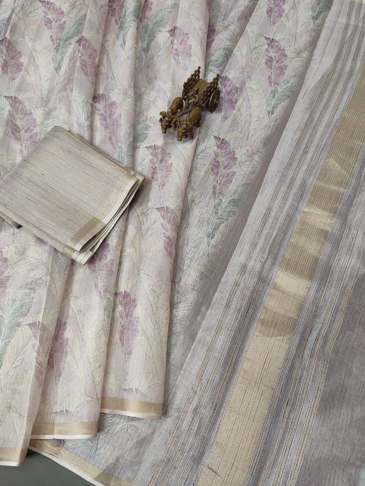Lilac Vineyard Floral Radiant Satin Saree CSB1 Geetha Creation