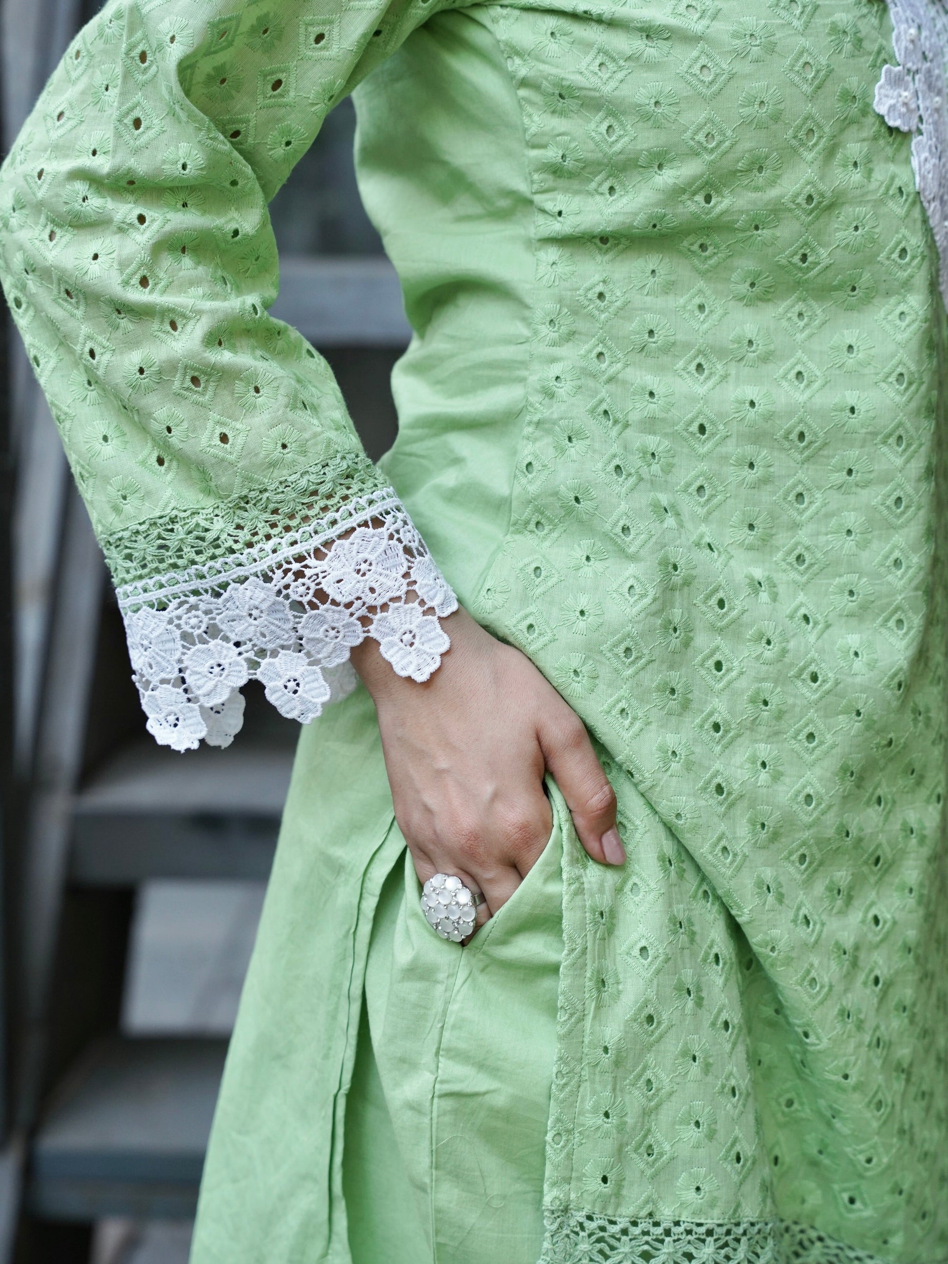 Premium Chikankari Cut Work Co-ord Set Geetha Creation