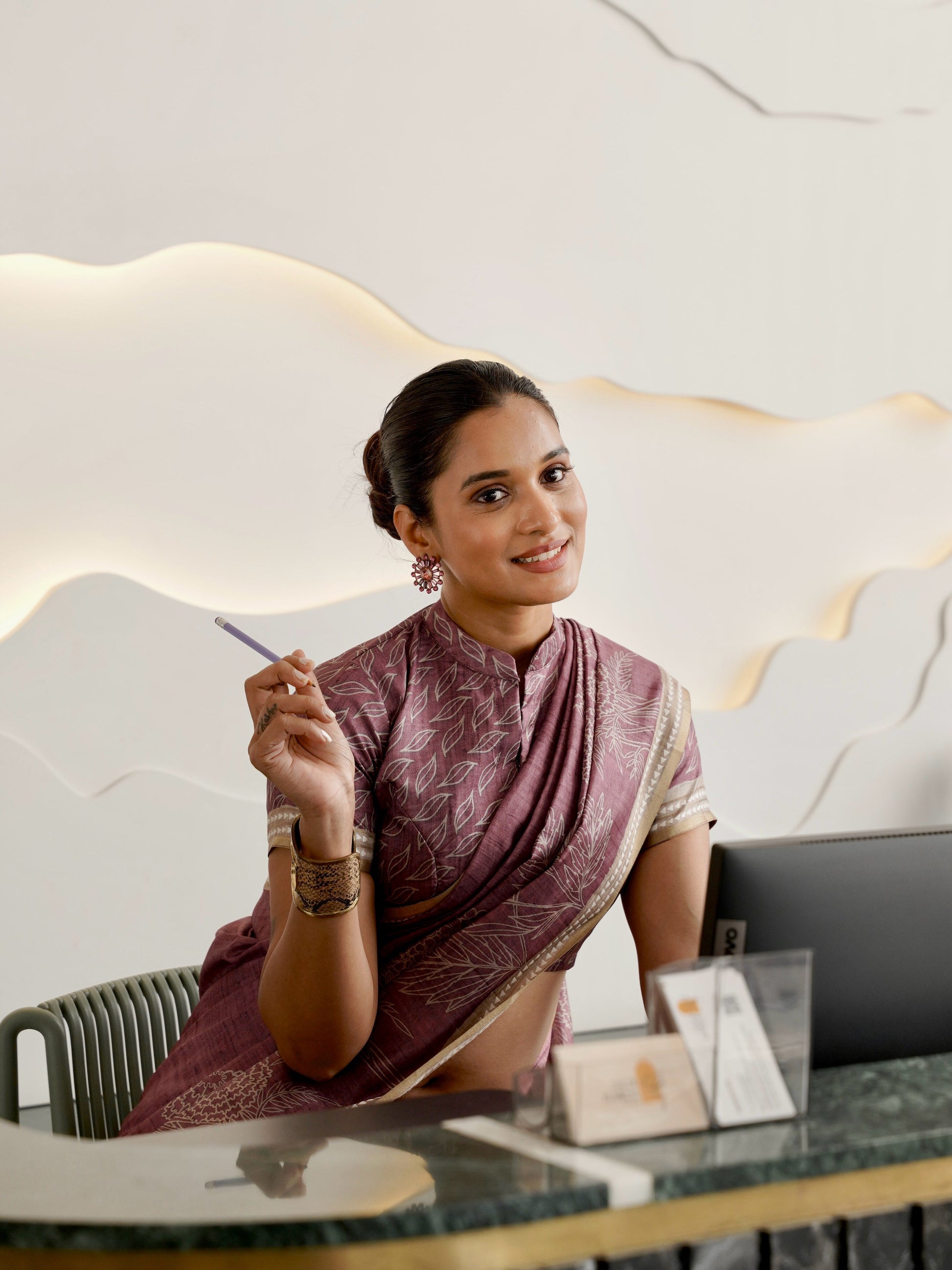 Mulberry Elegance Handloom Tussar Saree Geetha Creation