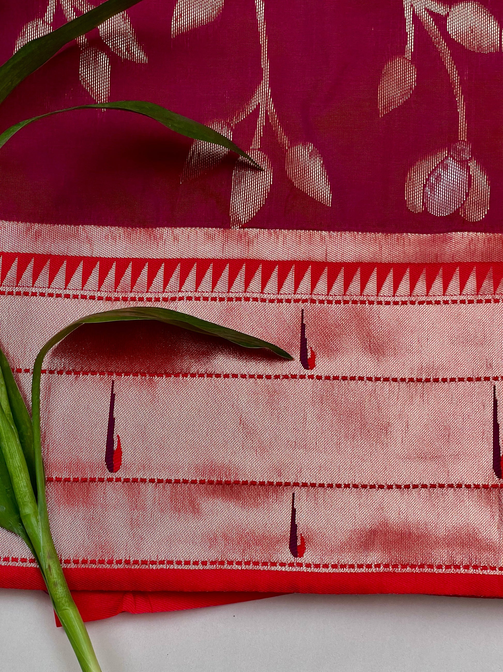 Royal Red Buttery Soft Silk Paithani Saree Geetha Creation