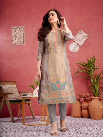 Classic Patola Ready to Wear Pure Dola Silk Kurti Set Geetha Creation