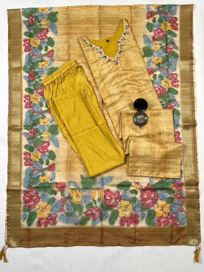 Haldi Mehendi Special Yellow with Floral Ready to Wear Salwar Set