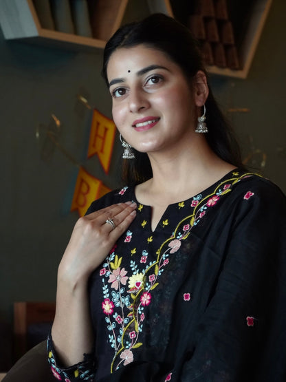Pakeezah Pink Pure Mul Cotton Anarkali Dress Geetha Creation