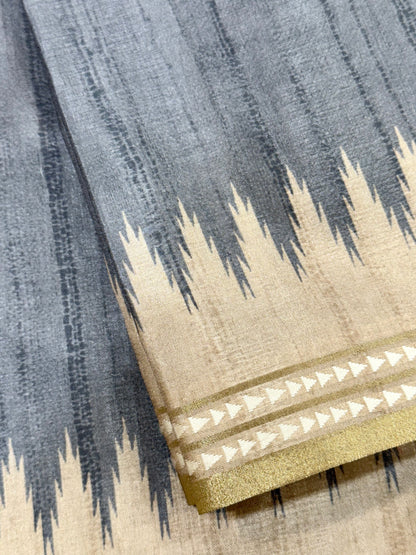 Pride with Elegance Formal Wear Semi Tussar saree Geetha Creation