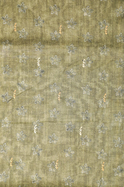 Pure Dusky Rose  Hand Kantha in Chanderi Ghicha Unstitched Suit set Geetha Creation