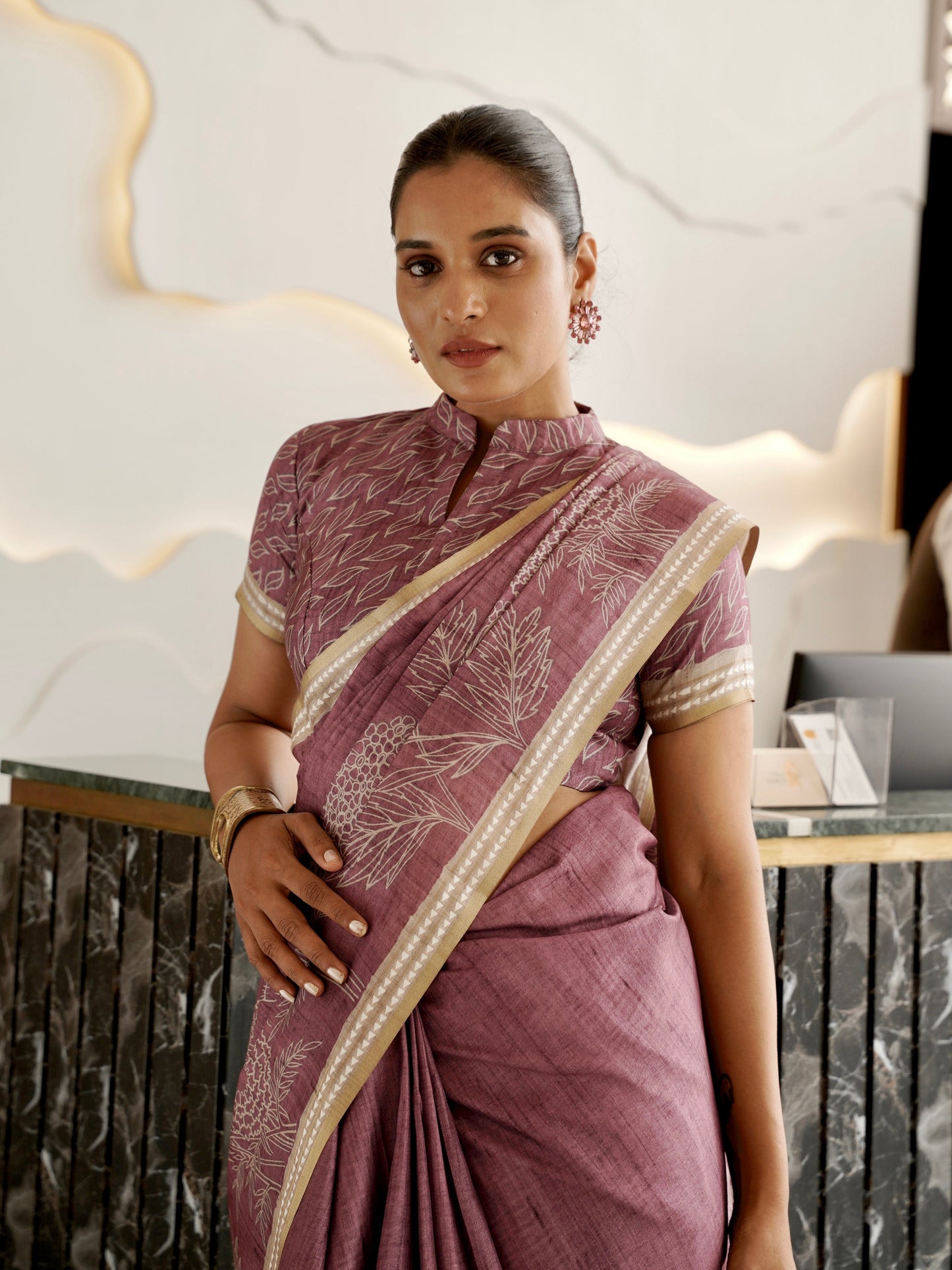 Mulberry Elegance Handloom Tussar Saree Geetha Creation