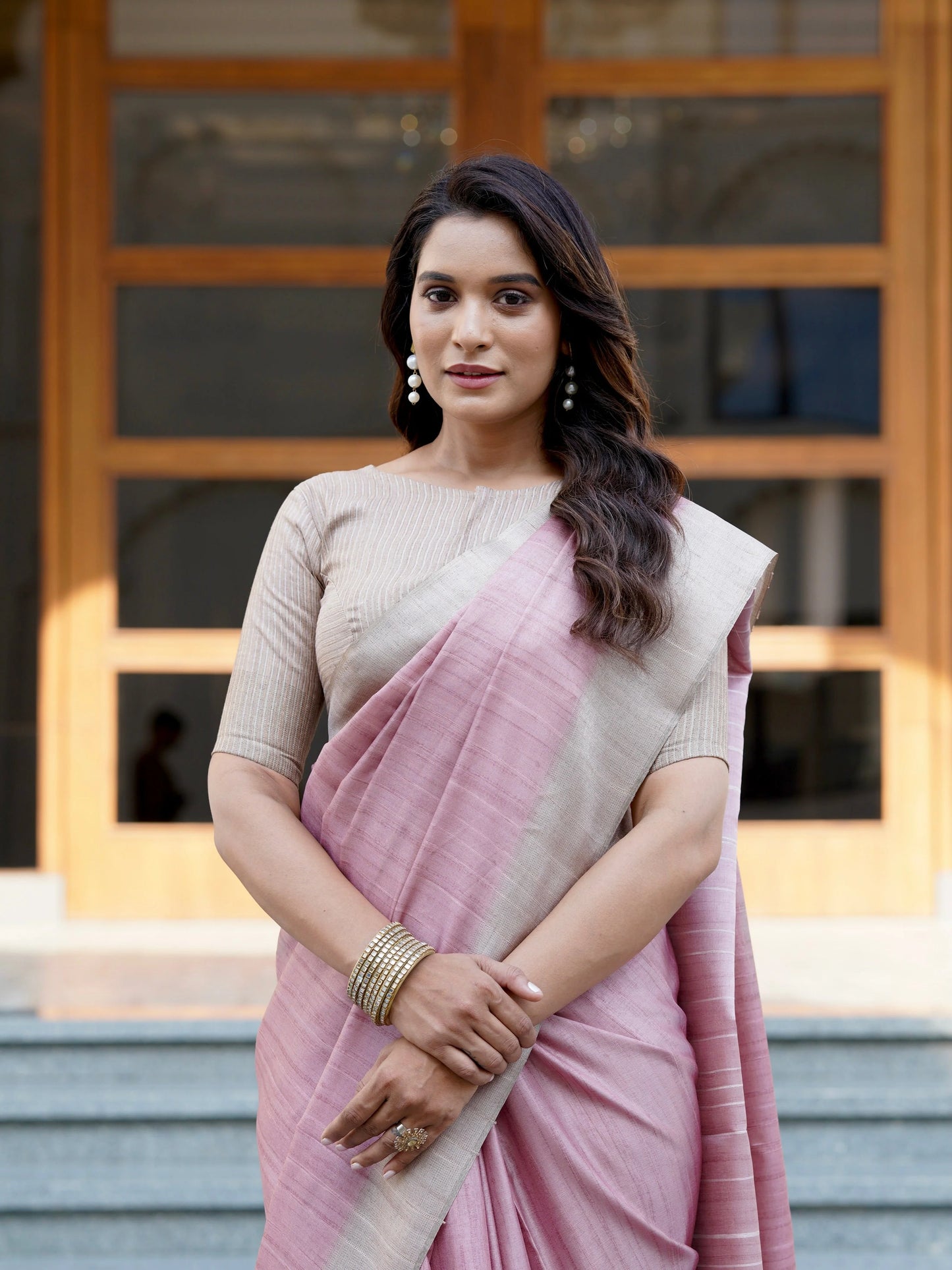 Finesse of Tussar Formal Wear Semi Tussar Saree