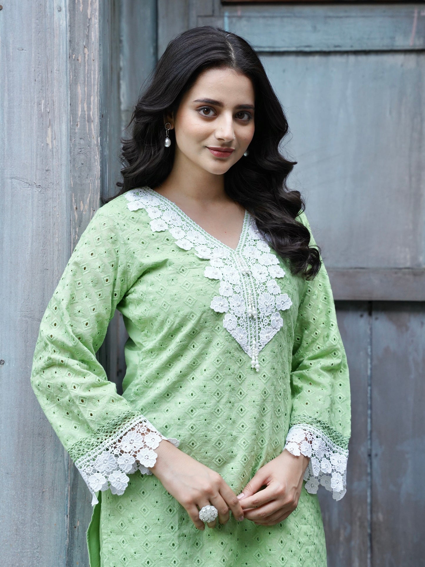 Premium Chikankari Cut Work Co-ord Set Geetha Creation