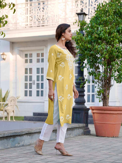 Premium Classic Chikankari Kurta Geetha Creation
