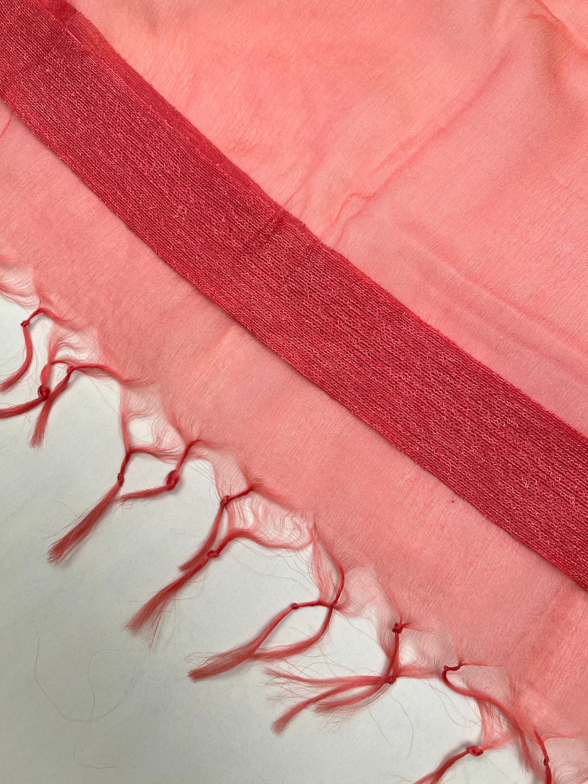 Sparkling Hot Pink Ombre Organza Ready to Wear Silk Kurti Set Geetha Creation