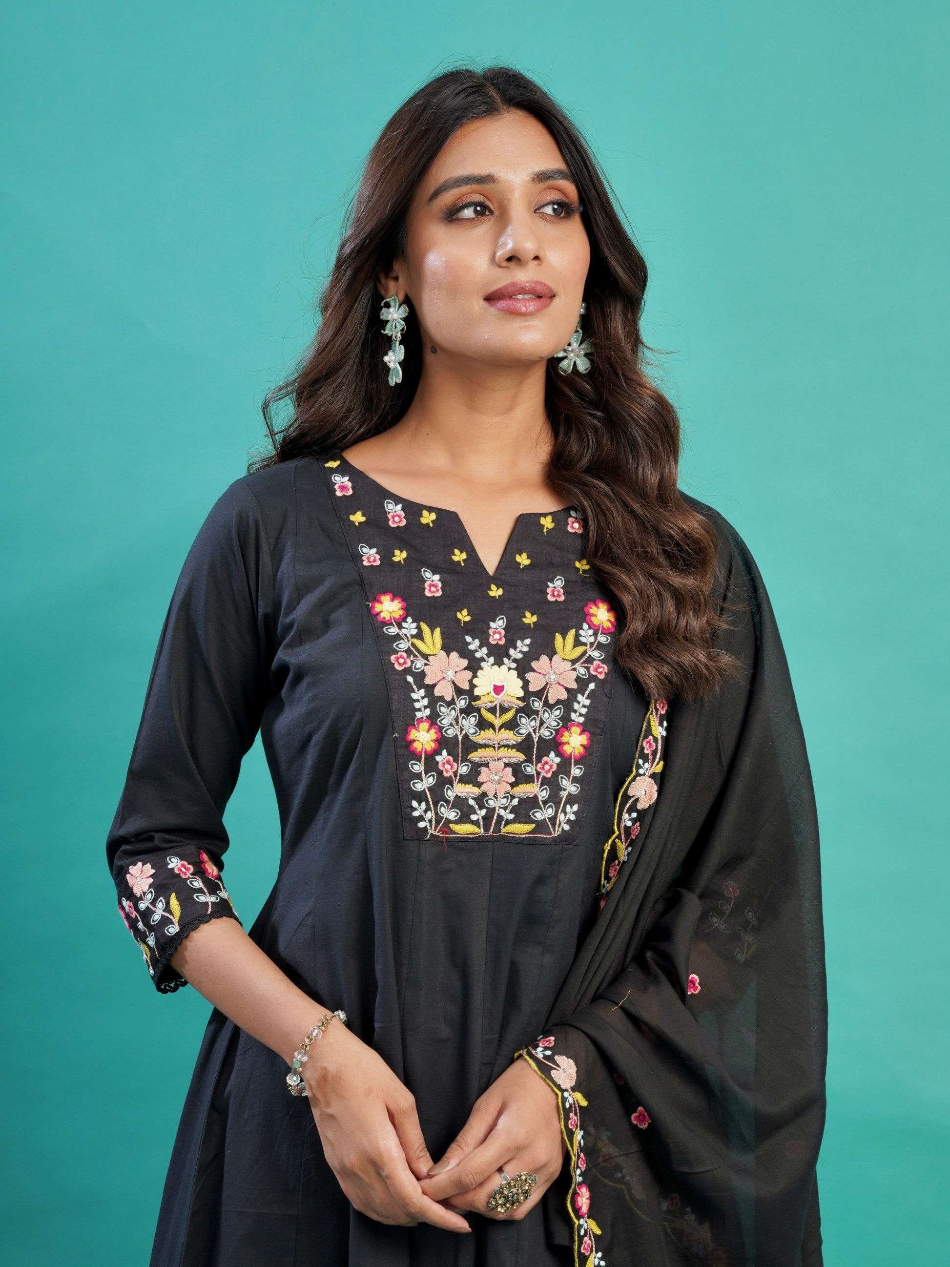 Pakeezah Pink Pure Mul Cotton Anarkali Dress Geetha Creation