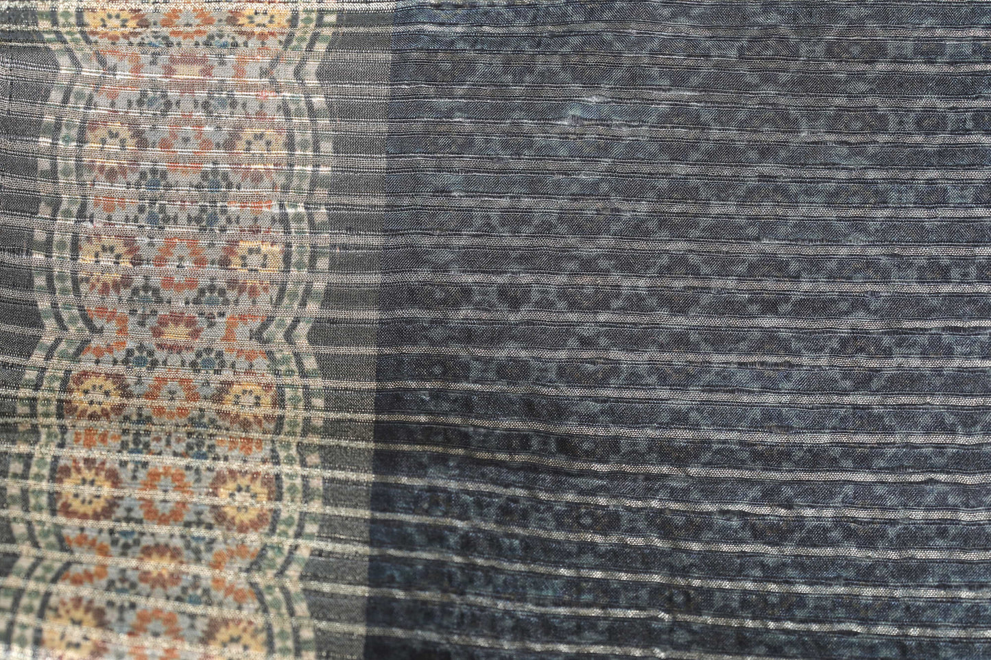 Black Patola Chapa Handloom Tussar Saree C1 Geetha Creation