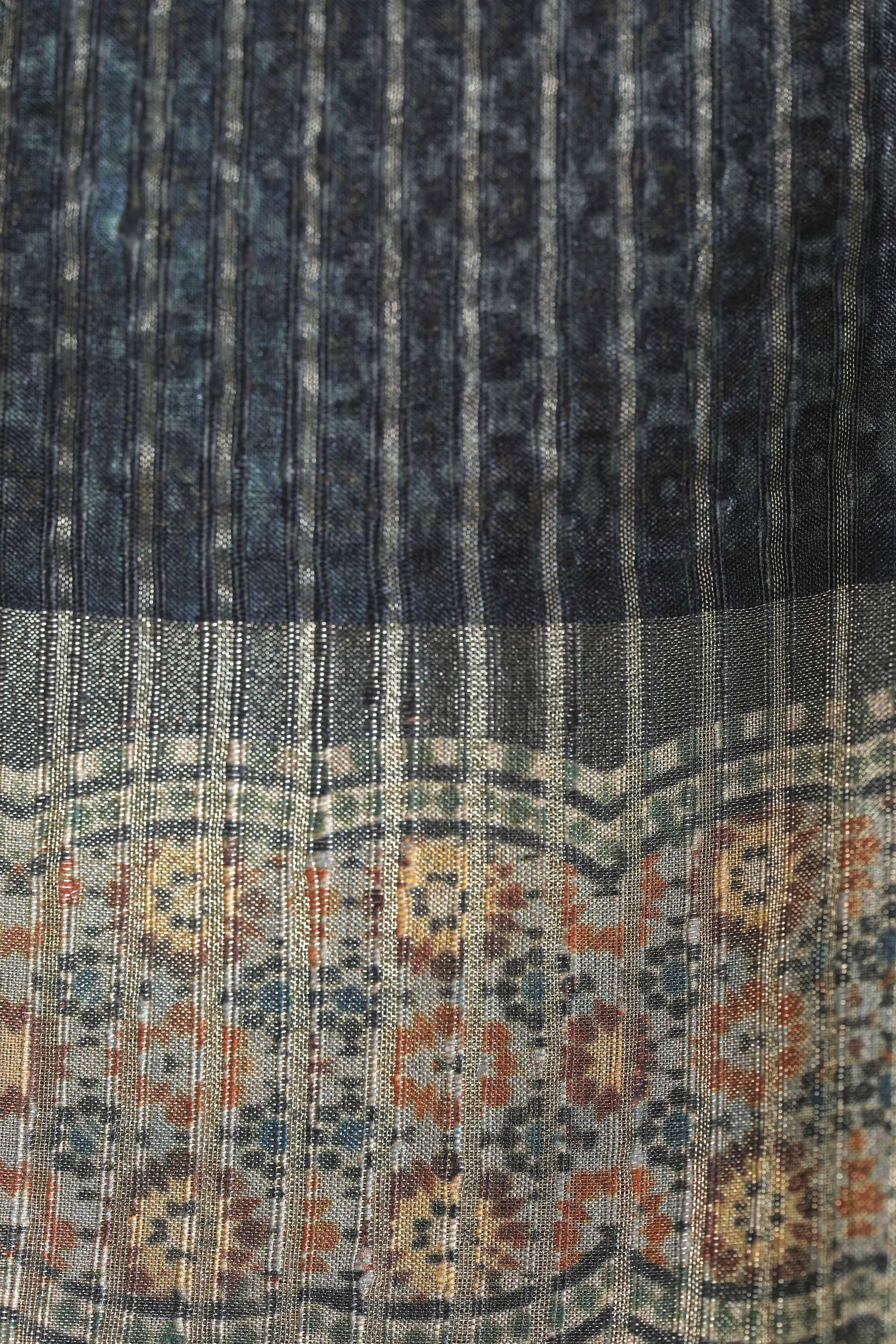 Black Patola Chapa Handloom Tussar Saree C1 Geetha Creation