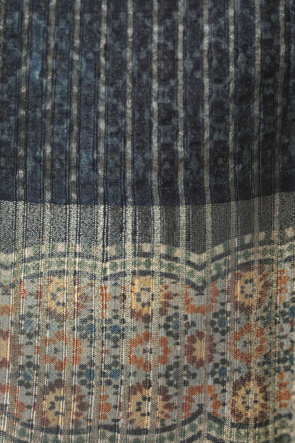 Black Patola Chapa Handloom Tussar Saree C1 Geetha Creation