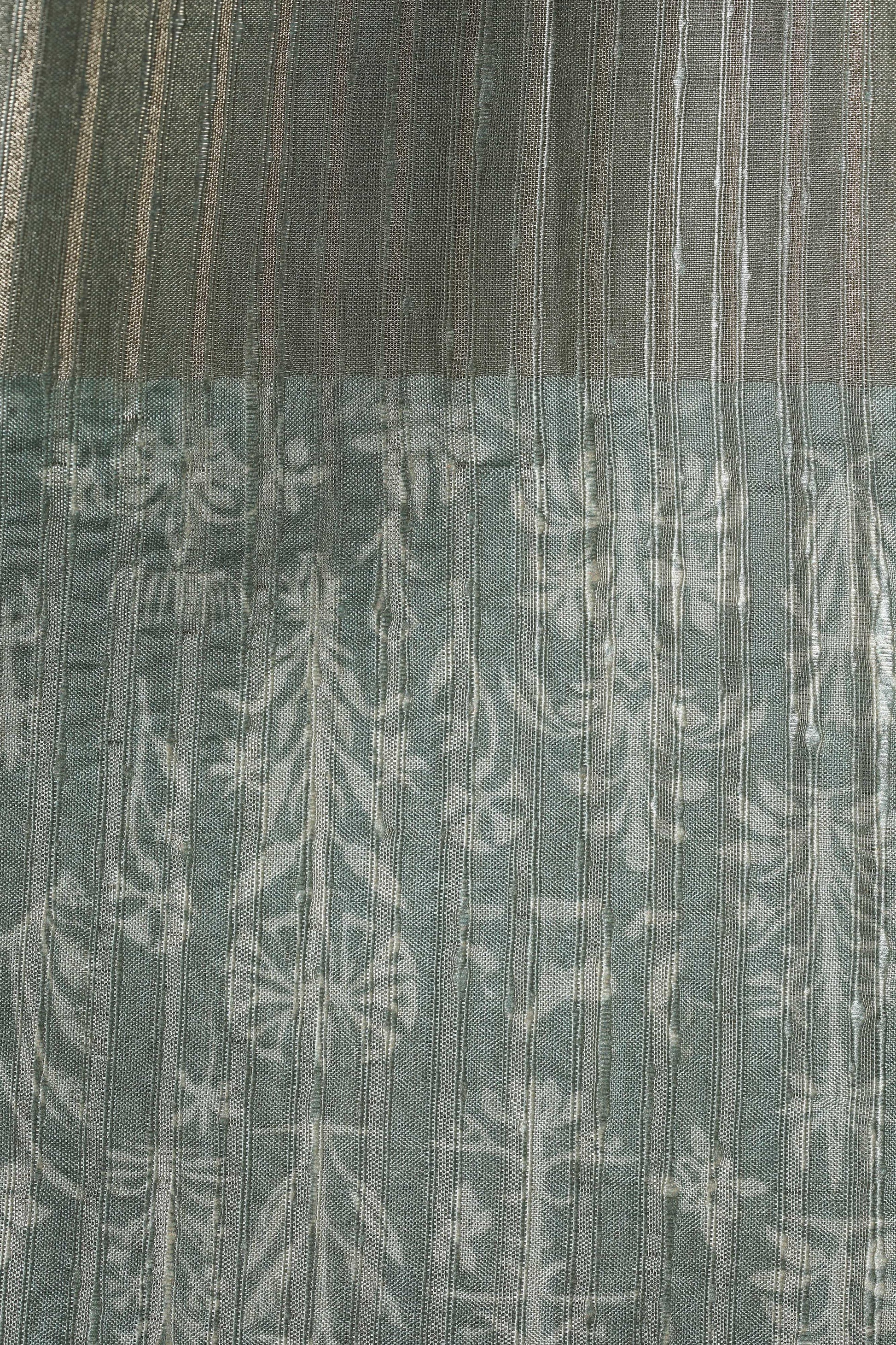 Hazy Green Nature Chapa Handloom Tussar Saree C1 Geetha Creation