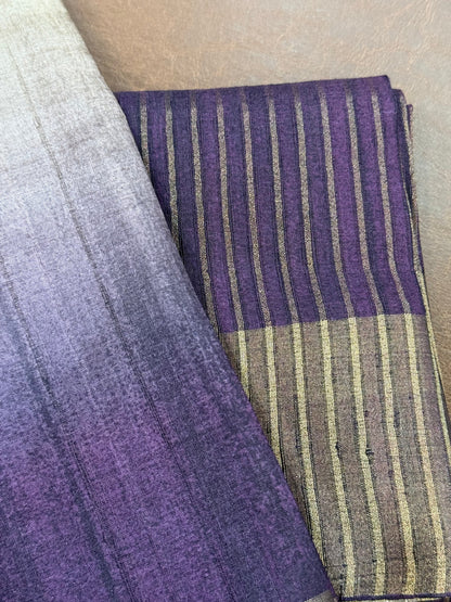 Luxurious Lavender with Chikoo Semi Tussar Saree Geetha Creation