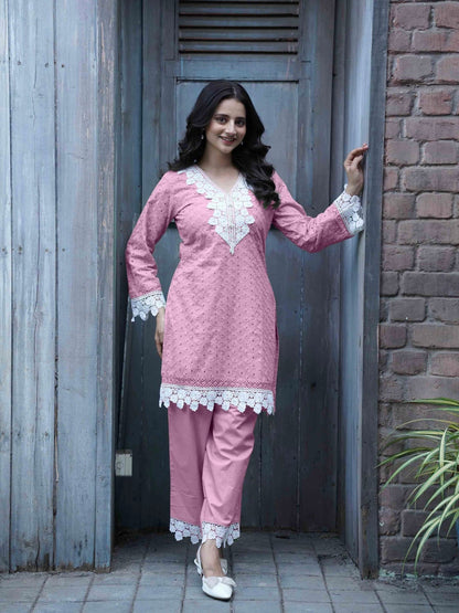 Premium Chikankari Cut Work Co-ord Set Geetha Creation