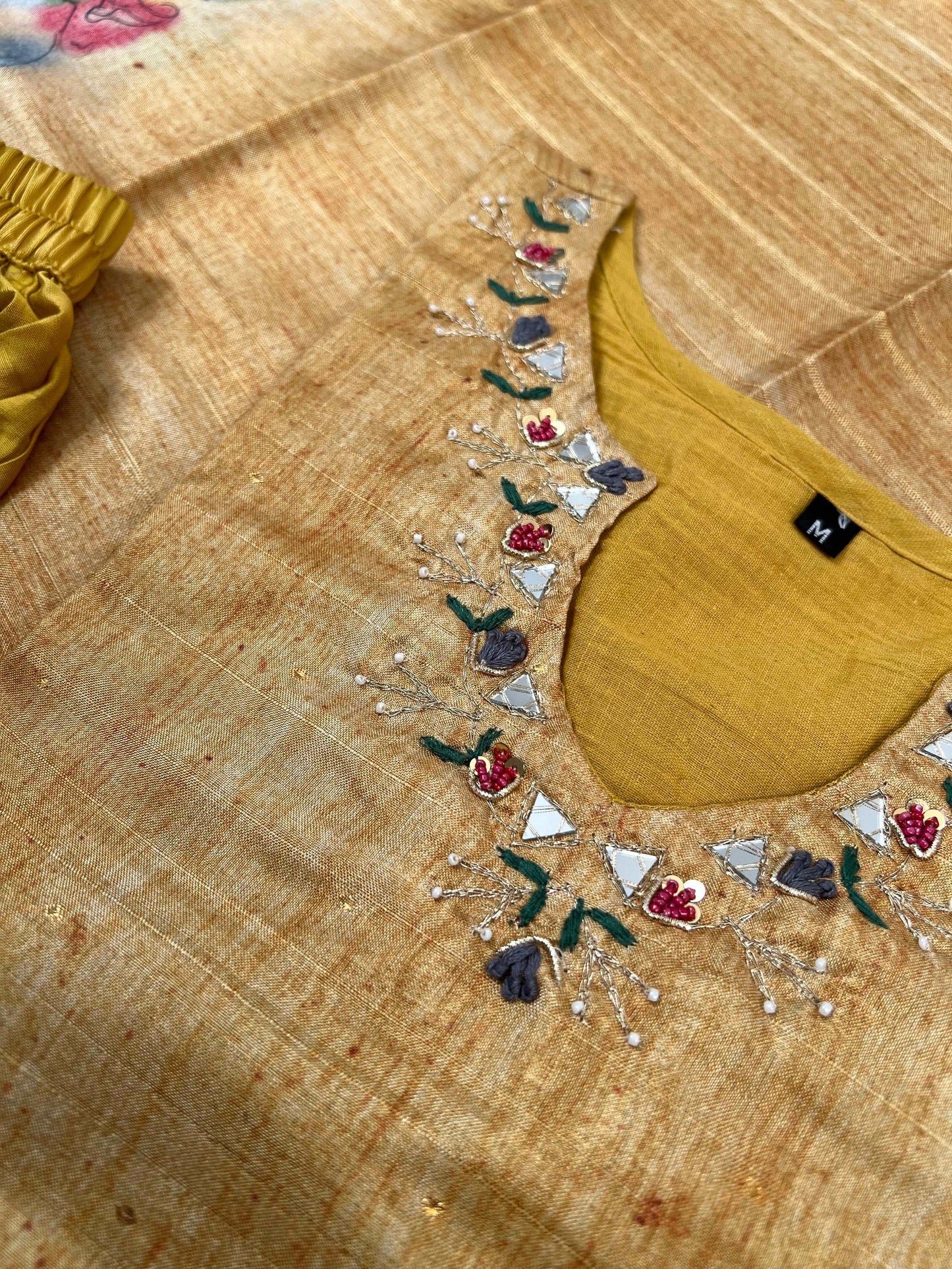 Haldi Mehendi Special Yellow with Floral Ready to Wear Salwar Set