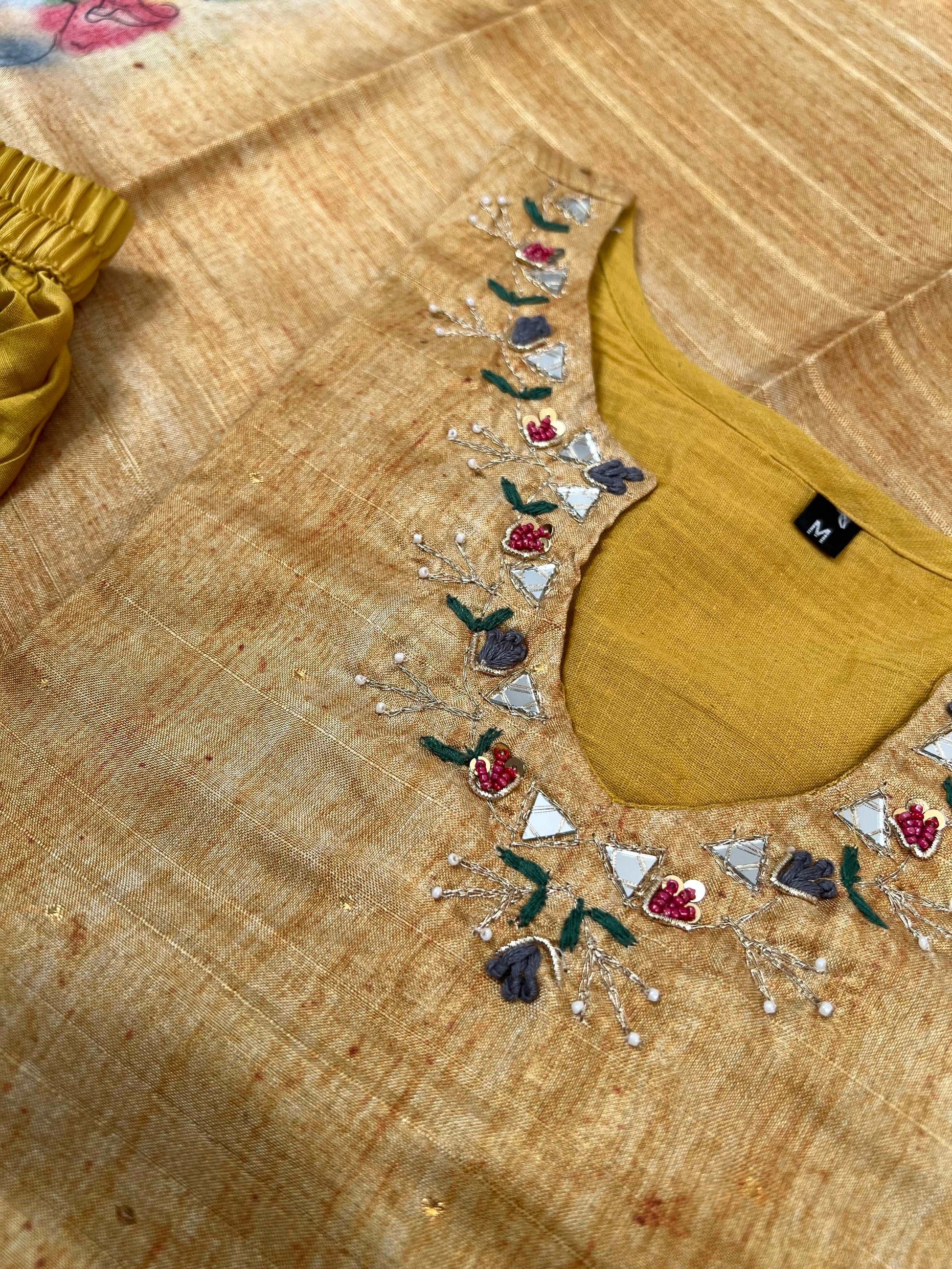 Haldi Mehendi Special Yellow with Floral Ready to Wear Salwar Set