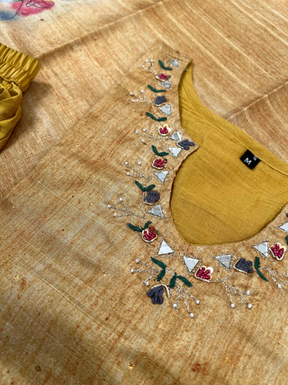 Haldi Mehendi Special Yellow with Floral Ready to Wear Salwar Set