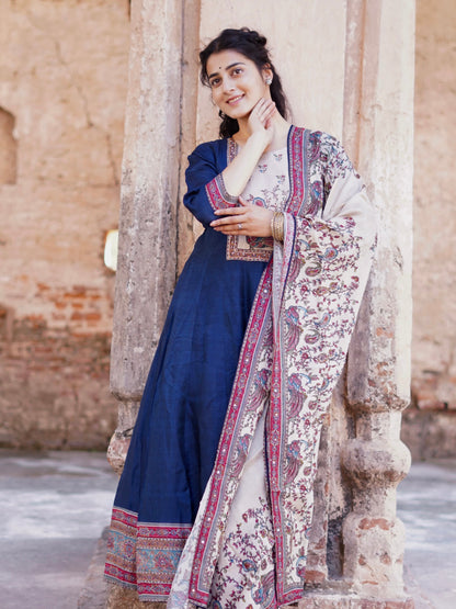 Heritage Blue Ready to Wear Anarkali Dress