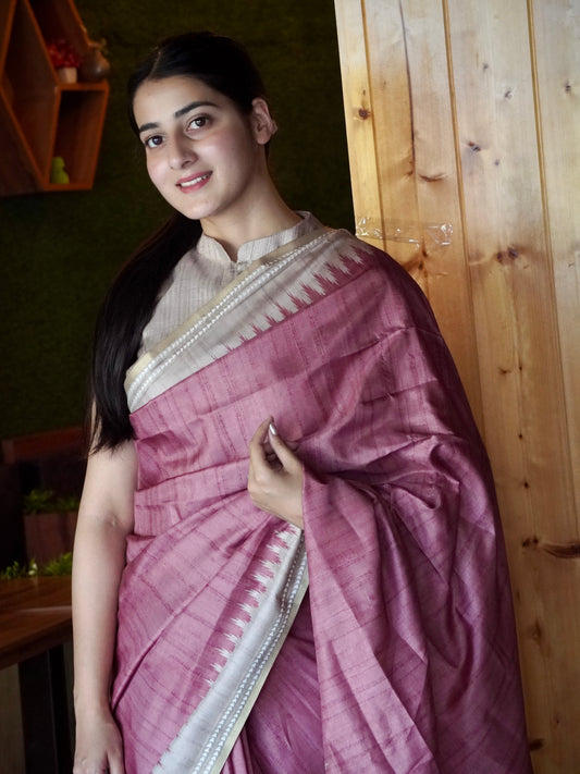 Pride with Elegance Formal Wear Semi Tussar saree Geetha Creation