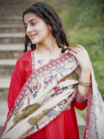 Heritage Red Ready to Wear Anarkali Dress