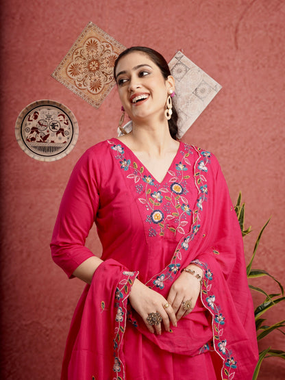 Pakeezah Pink Pure Mul Cotton Anarkali Dress Geetha Creation