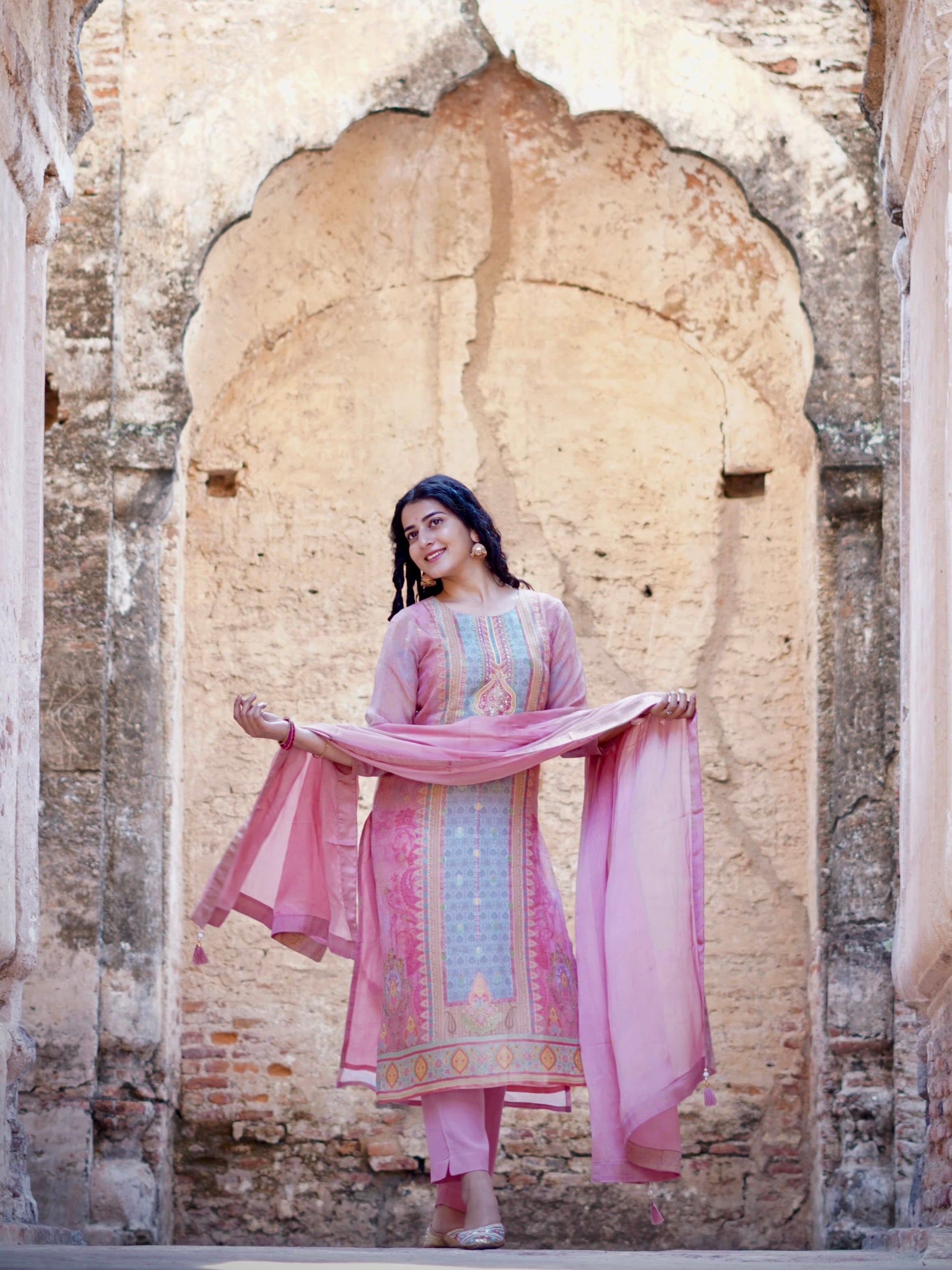Rosette Luxe Ready to Wear Pure Organza Silk Kurti Set Geetha Creation