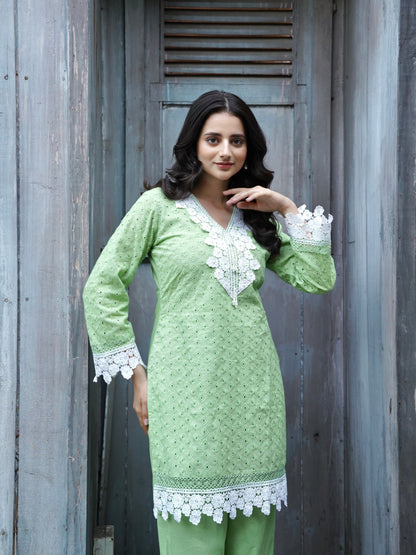 Premium Chikankari Cut Work Co-ord Set Geetha Creation