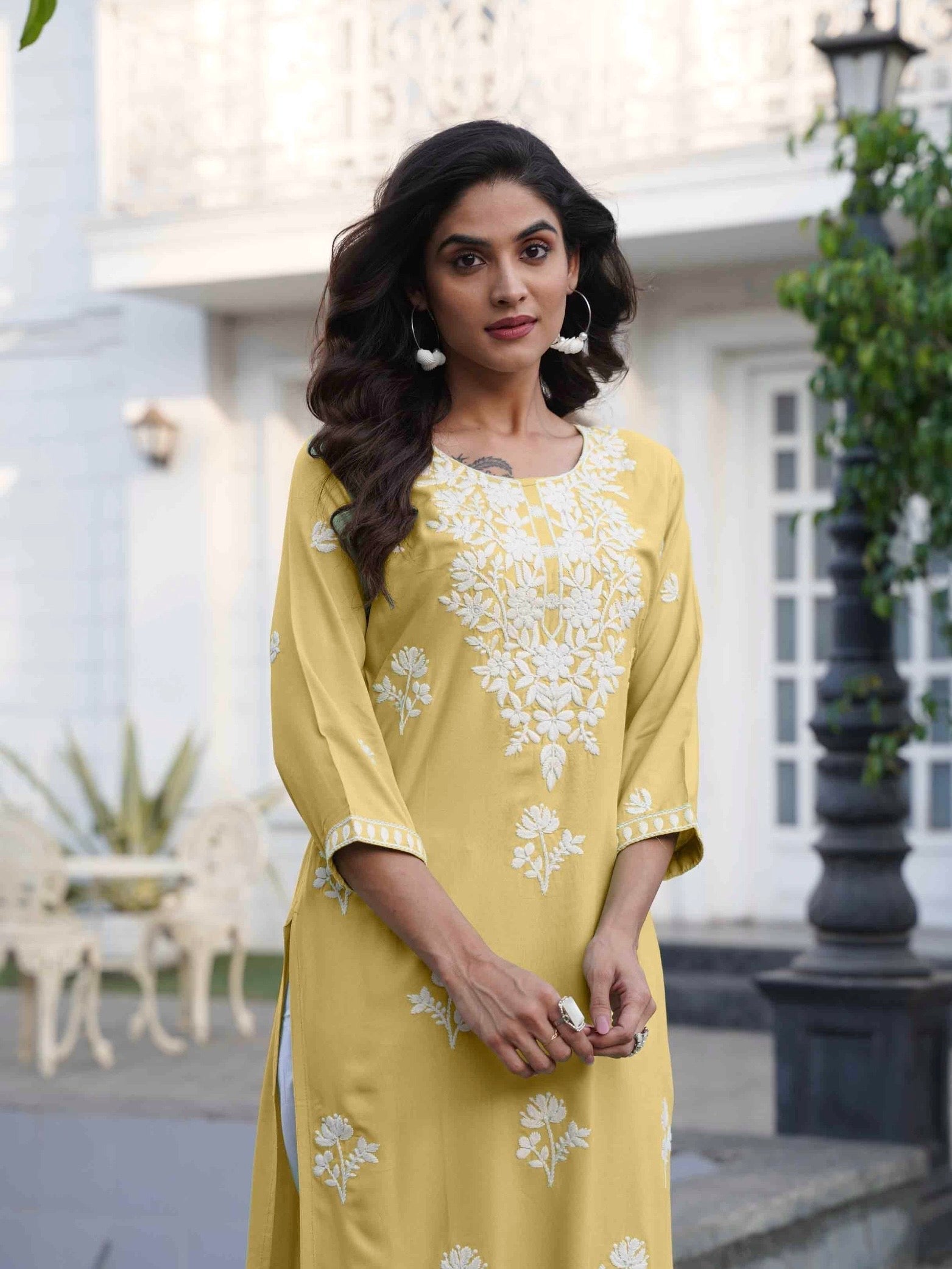 Premium Classic Chikankari Kurta Geetha Creation