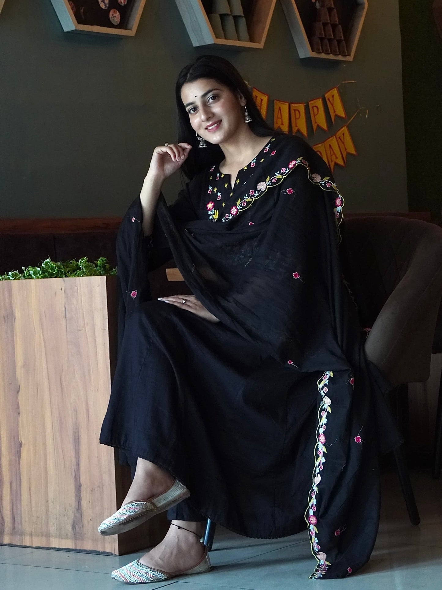Pakeezah Pink Pure Mul Cotton Anarkali Dress Geetha Creation