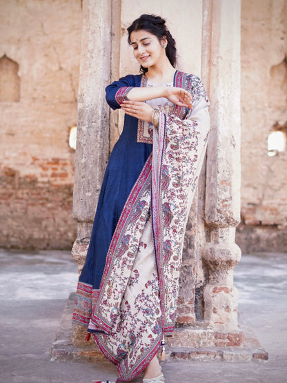 Heritage Blue Ready to Wear Anarkali Dress