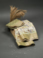 Lemon in Green Chapa Handloom Tussar Saree C3