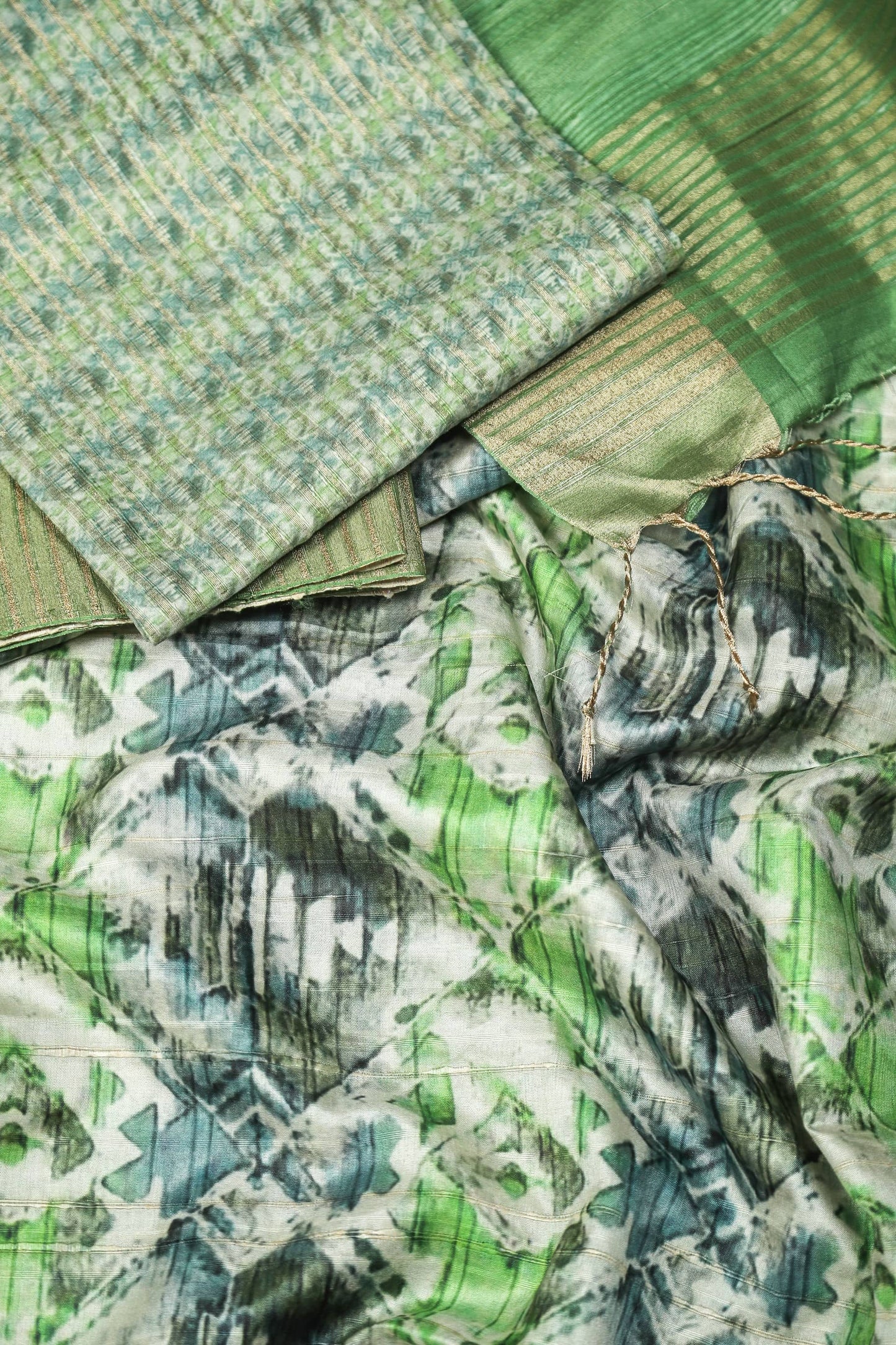 Forest Print Chapa Handloom Tussar Saree C3 Geetha Creation