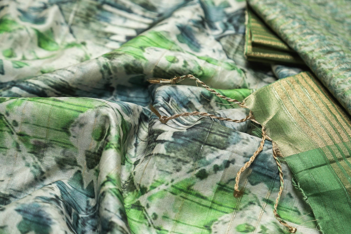 Forest Print Chapa Handloom Tussar Saree C3 Geetha Creation