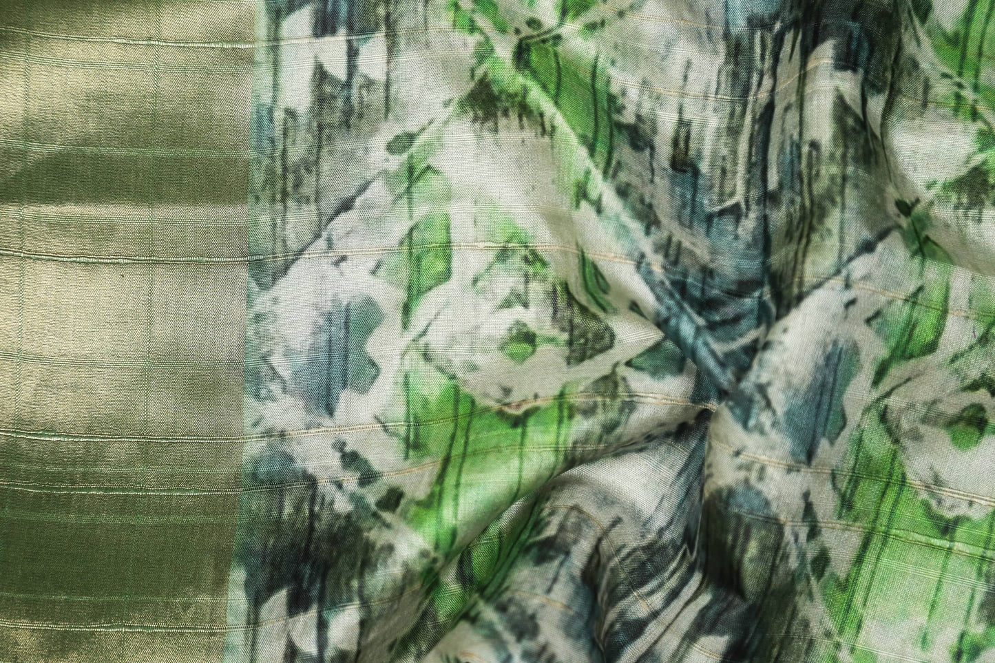 Forest Print Chapa Handloom Tussar Saree C3 Geetha Creation
