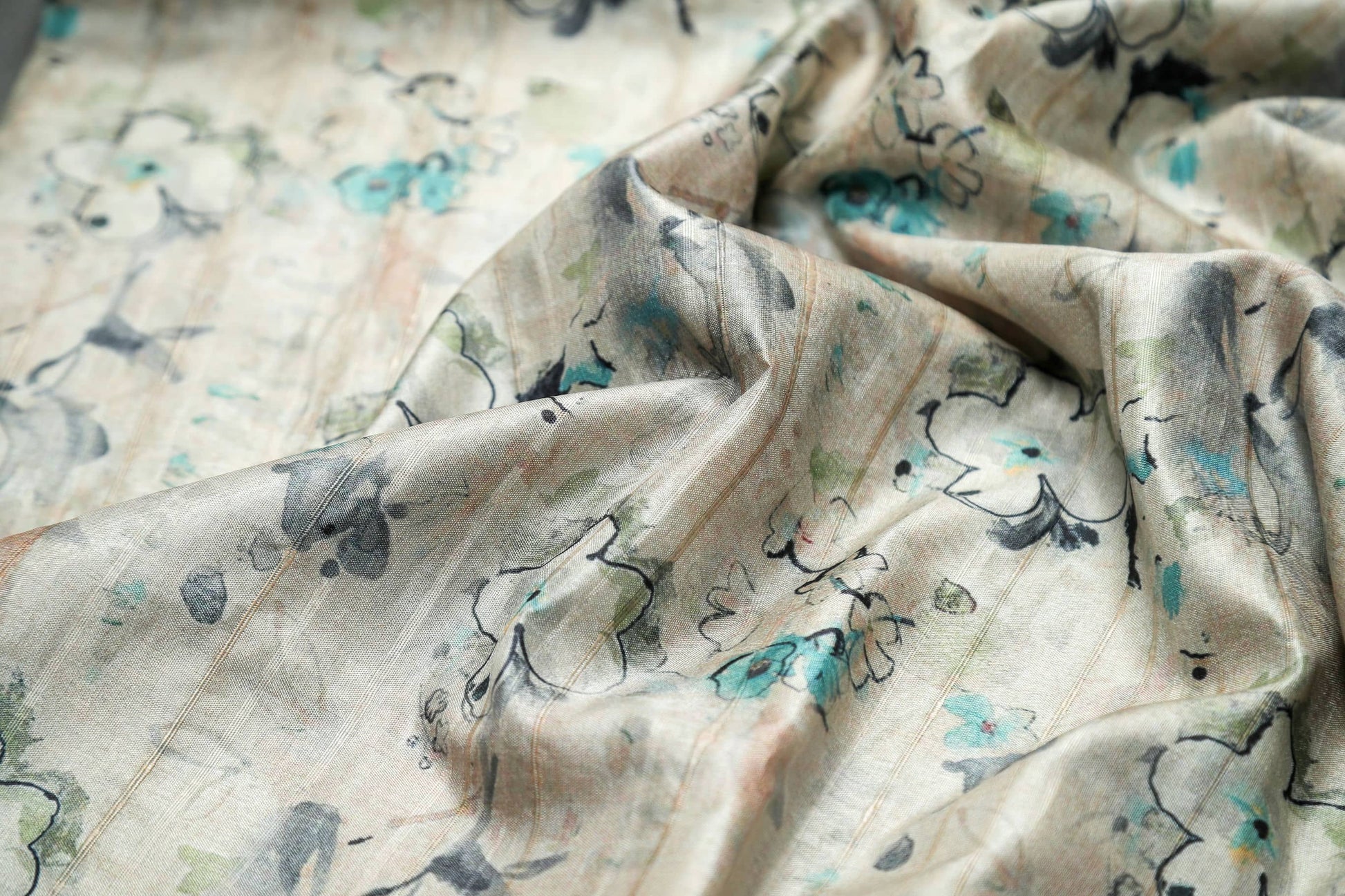 Soft Snow Chapa Handloom Tussar Saree C3 Geetha Creation