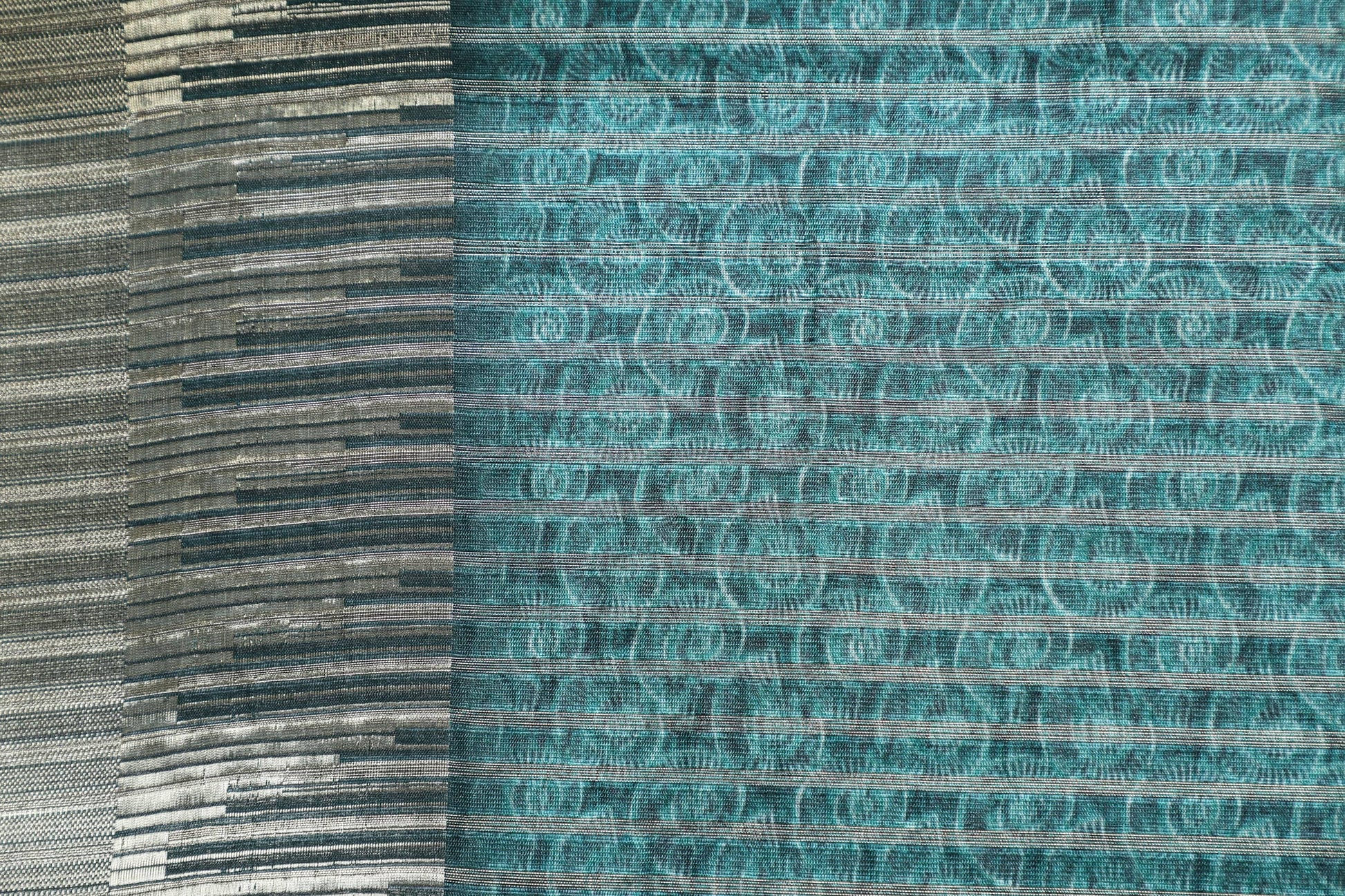 Ocean Marine Print Temple Border Chapa Handloom Tussar Saree Geetha Creation