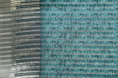 Ocean Marine Print Temple Border Chapa Handloom Tussar Saree Geetha Creation