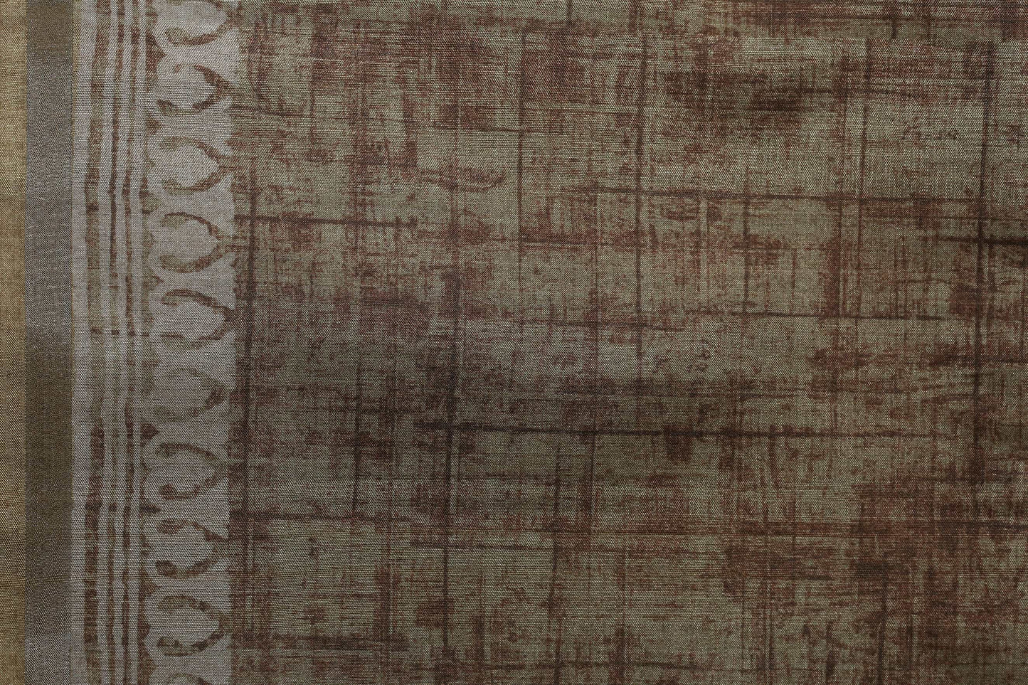 Earthy Ochre Tussar Fine Border Saree Geetha Creation